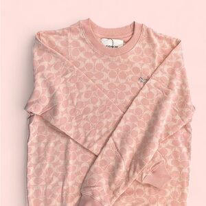 Coach Blush Pink Patterned Sweatshirt